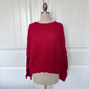 Pink Lily Red Sweater